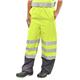 Beeswift Belfry Hi Vis Trousers Saturn Yellow/Navy Blue 2XL BETSYN2XL