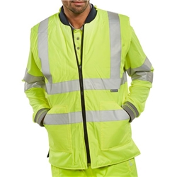 Beeswift High Visibility Reversible Bodywarmer Saturn Yellow/Navy Blue 2XL BWENGSY2XL
