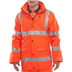 Photos - Safety Equipment Orange Beeswift Beesswift Pu Jacket  3XL PUJOR3XL 