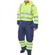 Beeswift Two Tone Hi Visibility Thermal Waterproof Coverall Saturn Yellow & Navy Blue 3XL BD900SYN3XL