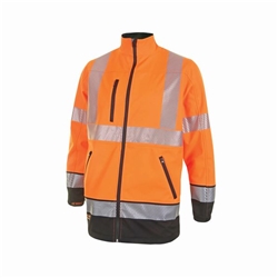 Beeswift High Visibility Two Tone Softshell Jacket Orange & Black Small HVTT040ORBLS