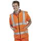 Beeswift High Visibility Reversible Bodywarmer Orange/Grey 4XL BWENGOR4XL