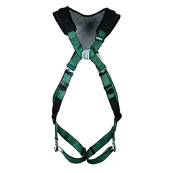 MSA V-Form+ Full Body Back Chest D-Ring Bayonet Safety Harness Green XS MSA10206051
