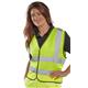 Beeswift High Visibility Short Length Waistcoat App G Saturn Yellow 2XL WCENGSH2XL