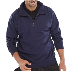 Beeswift Quarter Zip Sweatshirt Navy Blue 2XL CLQZSSN2XL