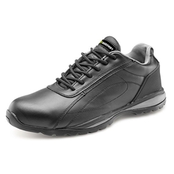Beeswift Click Double Density S1 Leather Upper Trainer Shoe 1Pr Black 10.5 CF7BL10.5