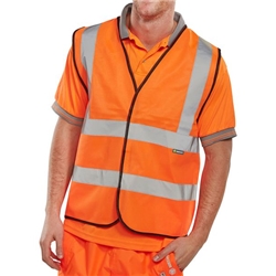 Beeswift High Visibility Waistcoat Full App G Orange 3XL WCENGOR3XL