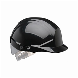 Centurion ReflexSlip Ratchet Safety Helmet with Silver Rear Flash Black CNS12KSA