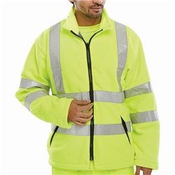 Beeswift Carnoustie Hi Vis Fleece Jacket Saturn Yellow XL CARFSYXL