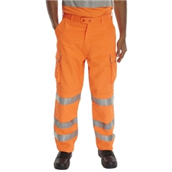 Beeswift Rail Spec High Visibility Trousers Orange 36S RST36S