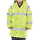 Beeswift Fleece Lined High Visibility Traffic Jacket Saturn Yellow 3XL CTJFLSY3XL