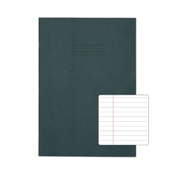 RHINO 13 x 9 A4+ Exercise Book 80 Page, Dark Green, F8M