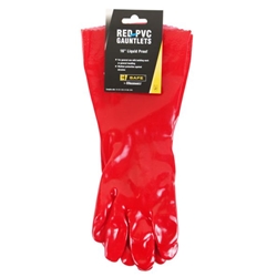 Beeswift PVC Gauntlets 1Pr Red 16 Inch BS056