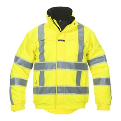Hydrowear India Hi Vis Pilot Jacket with Glow in the Dark GIS Tape Saturn Yellow 2XL HYD131005SY2XL