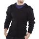 Beeswift Acrylic Mod V-Neck Sweater Black 3XL AMODVBL3XL