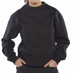 Beeswift Click Polycotton Sweatshirt Black XL CLPCSBLXL