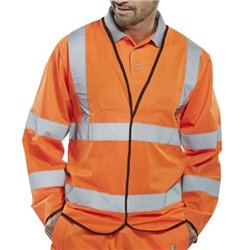 Beeswift Fire Retardant High Visibility Long Sleeve Jerkin Orange 2XL CFRPKJOR2XL