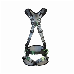 MSA V-Fit Back Chest Hip D-Ring Bayonet Safety Harness with Waistbelt Black L MSA10206546
