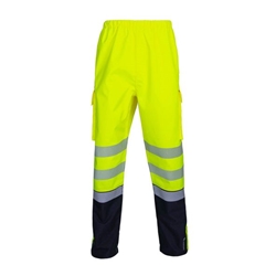 Beeswift Deltic High Visibility Over Trousers Two Tone Saturn Yellow/Navy Blue 5XL BSDTRTTSYN5xL