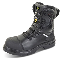 Beeswift Click Trencher Internal Metatarsal Side Zip Lace Up Safety Boots 1Pr Black 5 CF67BL05