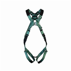 MSA V-Form Full Body Back D-Ring Qwik-Fit Safety Harness Green Standard MSA10205847