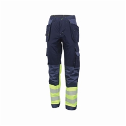 Beeswift High Visibility Two Tone Trousers Saturn Yellow & Navy 32R HVTT080SYN32