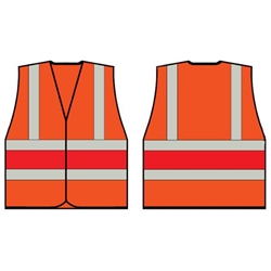 Beeswift High Visibility Vest Orange/Red 2XL HVVA2R2XL