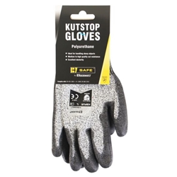 Beeswift Kutstop Polyurethane Gloves 1Pr Black XL BS052XL