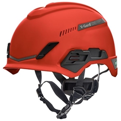 MSA V-Gard H1 Tri-Vented Safety Helmet Red MSA10194784