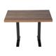 Bolero Pre-drilled Rectangular Table Top Rustic Oak 1100(W) x 700(D)mm