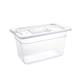 Vogue Polycarbonate 1/4 Gastronorm Container 150mm Clear