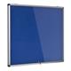Bi-Office Enclore Fire Retardant Display Case; Blue Fabric Surface; Lockable Acrylic Door; Top Hinged; Aluminium Frame; 953x924mm - 12x A4