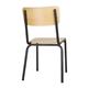 Bolero Cantina Side Chairs with Wooden Seat & Backrest Metallic Grey (4 Pack)