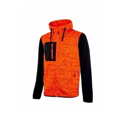 U Power Rainbow Full-Zip Fleece Lined Sweatshirt Fluorescent Orange Small