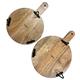 Olympia Round Handled Display Stand Mango Wood with Metal Legs 350x250x80mm