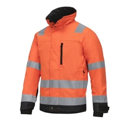 Snickers 1130 Allroundwork High Visibility 37.5 Insulated Jacket Class 3 Orange/Steel Grey Large [Regular]