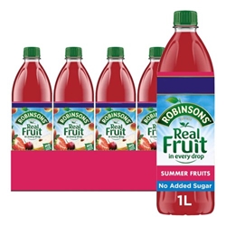 Robinsons (No Added Sugar) Summer Fruits 1litre - PACK (12)