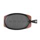 Olympia Cast Iron Oval Sizzler with Wooden Stand 28cm