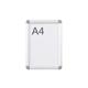 Bi-Office Wall Mounted Curled Snap Display; Aluminium Frame With Plastic Corners; A4