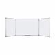 Bi-Office Maya Trio Magnetic Whiteboard; Lacquered Steel Surface; Aluminium Frame; 900x600mm