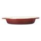 Vogue Red Oval Cast Iron Gratin Dish 650ml