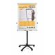 Bi-Office Classic Mobile Magnetic Flipchart Easel; Dry-Wipe Lacquered Steel Surface; Black And Grey Aluminium Frame; 700x1000mm