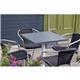 Bolero Aluminium and Black Wicker Chairs Black (4 pack)