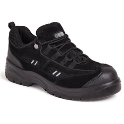 Apache S1P SRA Suede Safety Trainer Black [Size UK 6/ EU 39]