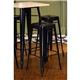 Bolero Bistro Bar Table with Wooden Top Black