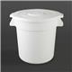 Vogue Polypropylene Round Container Bin White 76Ltr