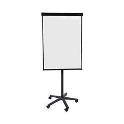 Bi-Office Classic Mobile Magnetic Flipchart Easel; Dry-Wipe Lacquered Steel Surface; Black Aluminium Frame; 700x1000mm