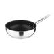 Vogue Stainless Steel Non-Stick Teflon Platinum Plus Sauté Pan 24cm