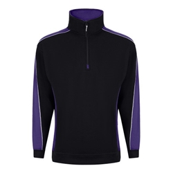 Orn 1288 Avocet 1/4 Zip Sweatshirt Black/Purple XS 