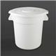 Vogue Polypropylene Round Container Bin White 38Ltr